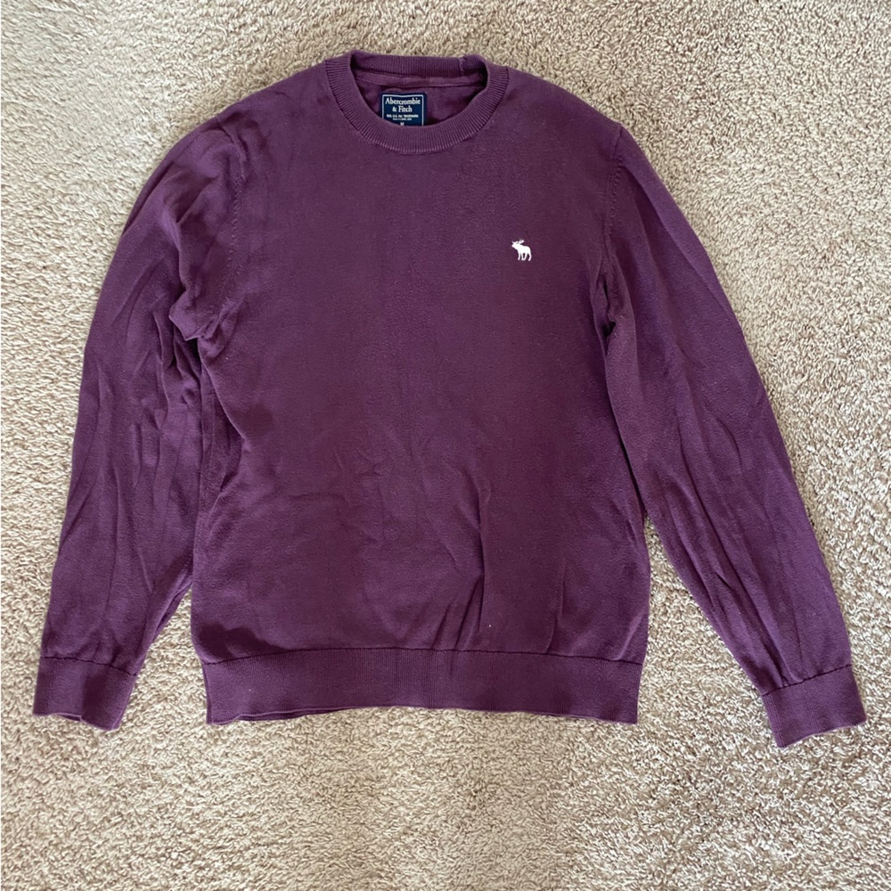 Abercrombie and Fitch Purple Crewneck Sweater